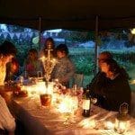 Dinner in a luxury tent