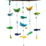 Fish paper boat mobile Fish paper boat mobile