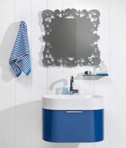 Blue wall mounted sink Blue wall mounted sink
