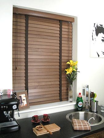 Walnut Hardwood Blind with Tapes
