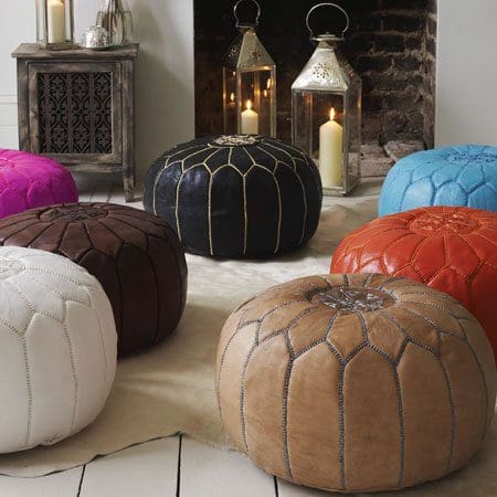 Moroccan Pouffes on Tagged As  Graham   Green   Moroccan Leather Pouffes