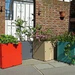 Steel Garden Planter on Hidden Castors Steel Garden Planter on Hidden Castors