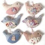 Hand knitted lavender birds