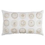 Cushion Hypnosis in white with sequins