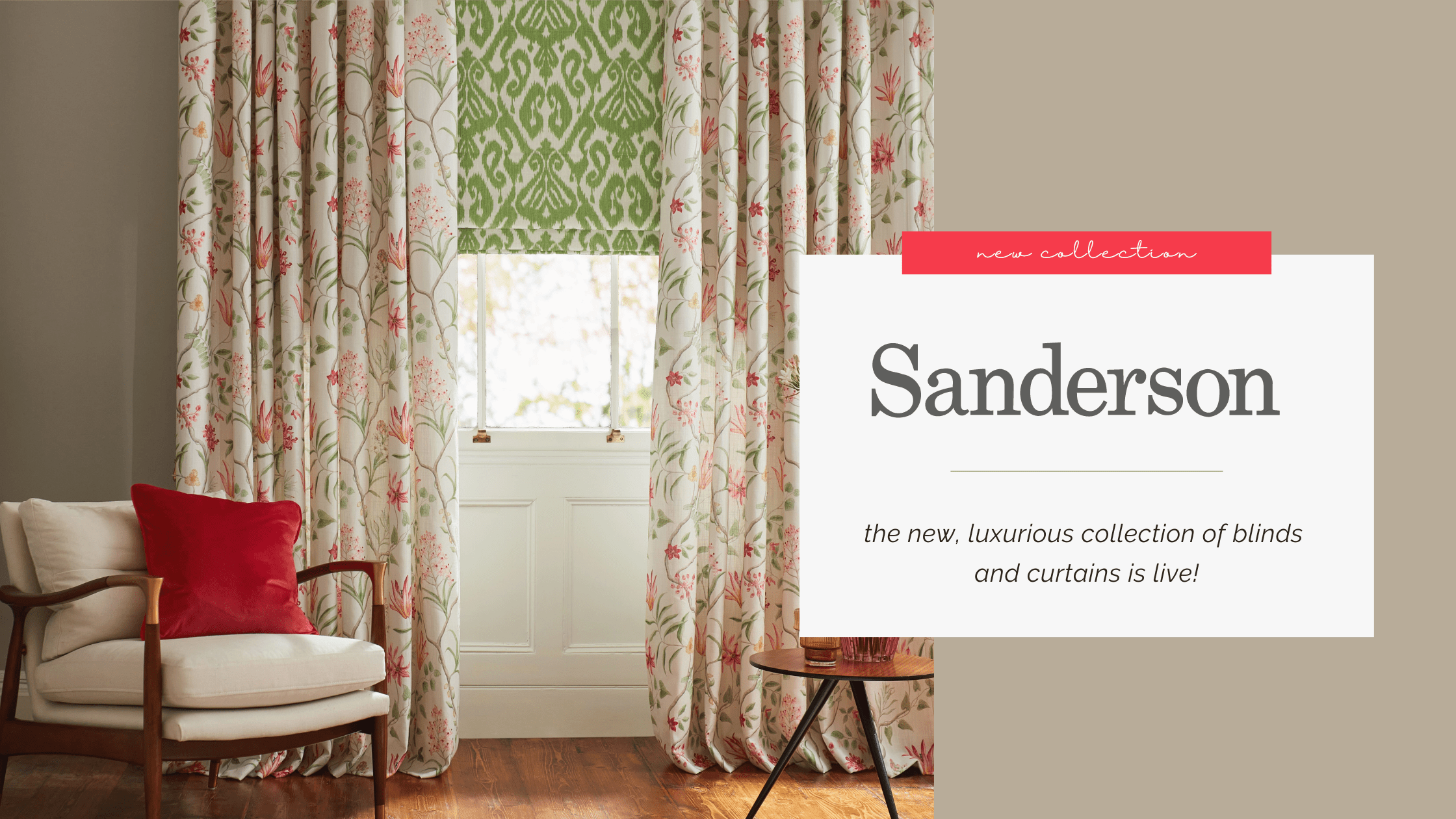 New Sanderson blinds and curtains
