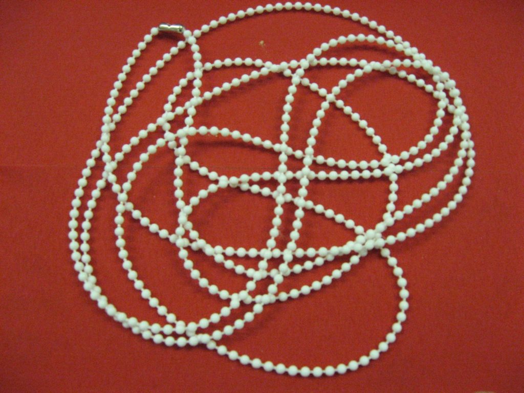 White Plastic Bobble Chain