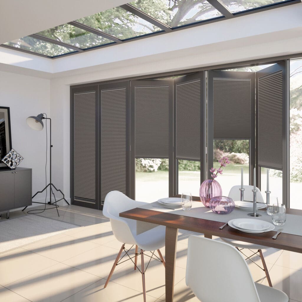 DuoLuxe BiFold Ash Thermal Pleated Blind