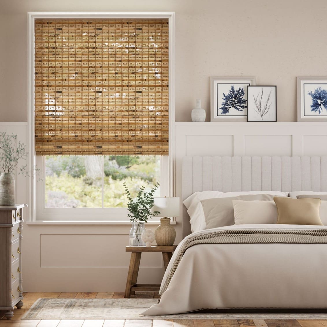 Java Cedar Woven Wood Roman Blind