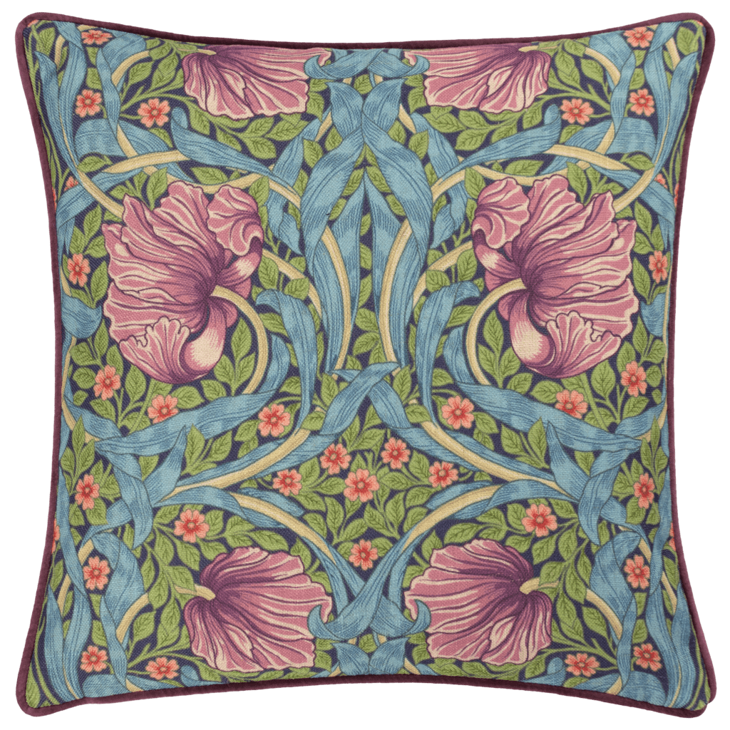 William Morris Pimpernel Elderberry Cushion