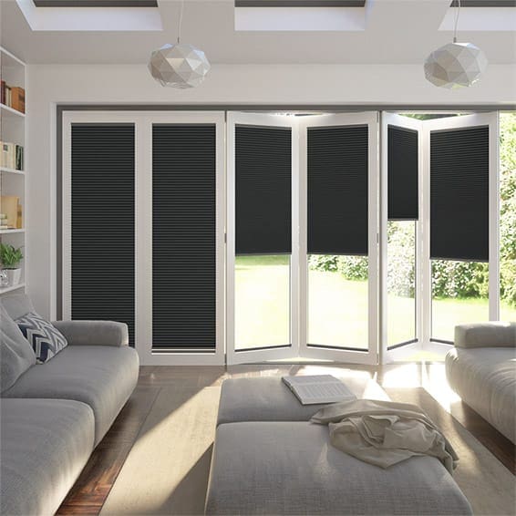 DuoLuxe Anthracite ClickFIT Pleated Blind 