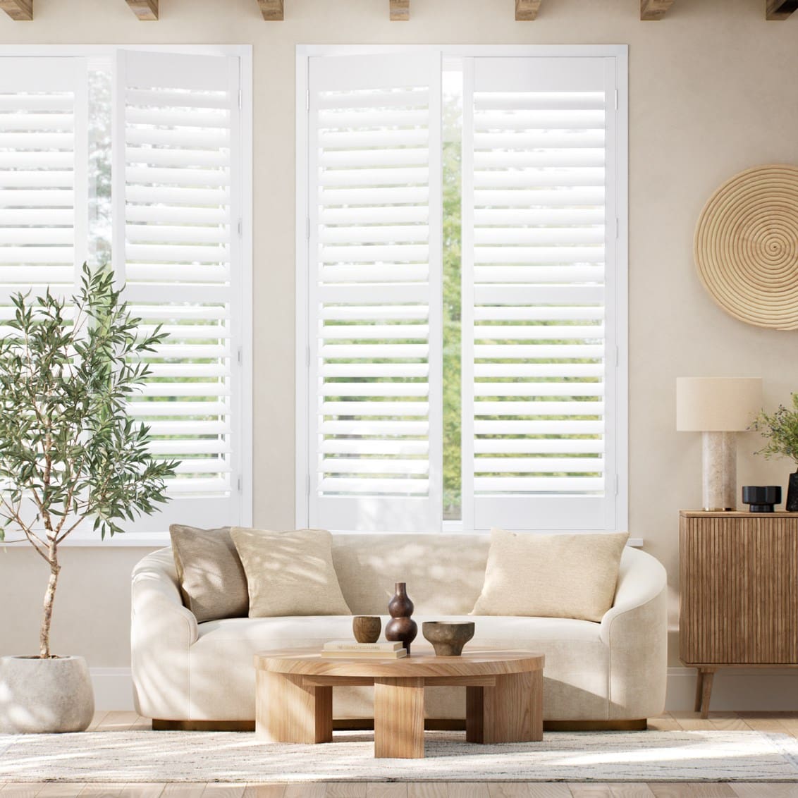 Click2Go Smooth White Shutter Blind