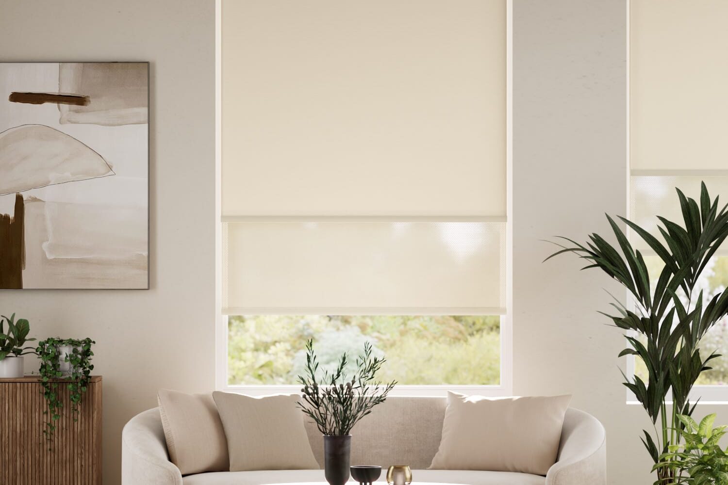 Eros French Cream Double Roller Blind